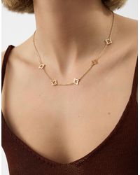 Accessorize - Clover Cut-Out Station Necklace - Lyst