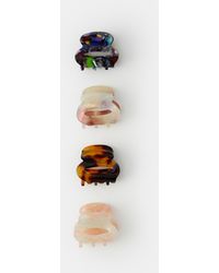 Accessorize - Mini Oval Resin Claw Clips 4 Pack - Lyst