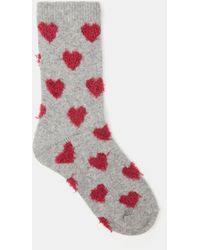 Accessorize - Heart Print Socks - Lyst
