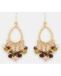 Accessorize - Bead Cluster Teardrop Earrings - Lyst