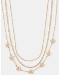 Accessorize - 3-Pack Flower Chain Necklaces - Lyst