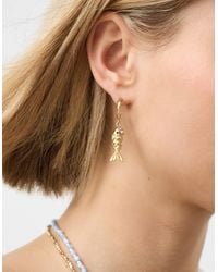 Accessorize - 3-Pack Fish Charm Hoop Earrings - Lyst