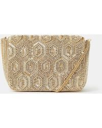 Accessorize - Embellished Fold Over Clutch Bag - Lyst