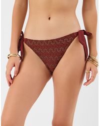 Accessorize - Crochet Tie Side Bikini Bottoms - Lyst