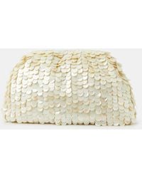 Accessorize - Cotton Pearl Shell Embellished Clutch Bag - Lyst