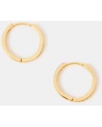 Accessorize - 14Ct-Plated Pavé Huggie Hoop Earrings - Lyst