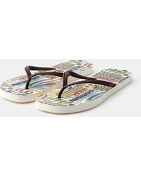Accessorize - Collage Print Flip Flops - Lyst