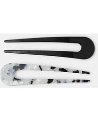 Accessorize - 2-Pack Monochrome French Hair Pins - Lyst