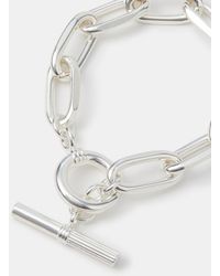 Accessorize - Sterling-Plated T-Bar Bracelet - Lyst