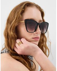 Accessorize - Square Cat Eye Sunglasses - Lyst