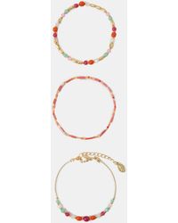 Accessorize - 3-Pack Beaded Bracelets - Lyst