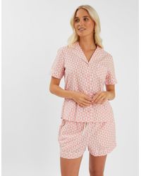 Accessorize - Checkerboard Sun Print Short Pyjamas Set - Lyst