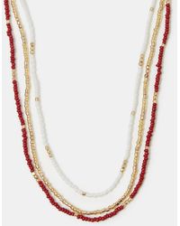 Accessorize - 3-Pack Skinny Beaded Necklaces - Lyst