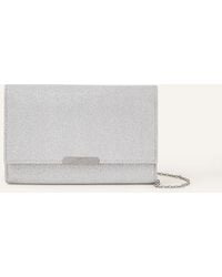 Accessorize - Women's Silver Box Clutch Bag - Lyst