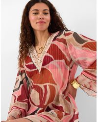 Accessorize - Abstract Chiffon Mini Kaftan - Lyst