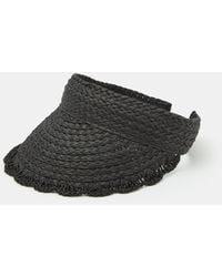 Accessorize - Woven Scallop Trim Sun Visor - Lyst