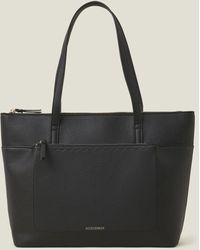 Accessorize - Women's Black Classic Pocket Tote Bag - Lyst