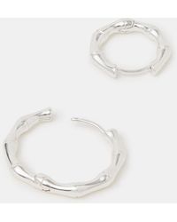 Accessorize - 2-Pack Sterling-Plated Bamboo Hoop Earrings - Lyst