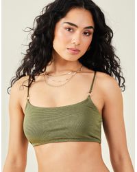 Accessorize - Women's Shimmer Bikini Top Green - Lyst