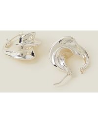 Accessorize - Sterling Silver-plated Chunky Twist Hoops - Lyst