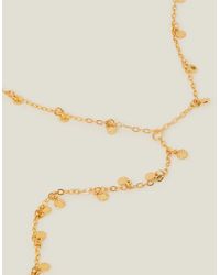 Accessorize - 14ct Gold-plated Disc Y-necklace - Lyst