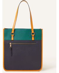 Accessorize - Women's Navy Blue And Green Colour Block Shoulder Bag - Lyst
