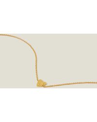 Accessorize - Women's 14ct Gold Plated Brass Molten Heart Necklace - Lyst