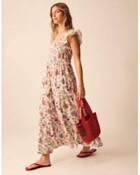 Accessorize - Floral Print Tiered Maxi Dress - Lyst