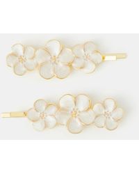 Accessorize - 2-Pack Pearl Flower Hair Slides - Lyst
