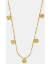 Accessorize - 14Ct-Plated Coin Charm Necklace - Lyst