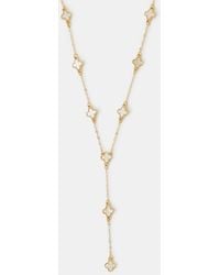 Accessorize - Clover Station Lariat Necklace - Lyst