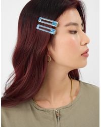 Accessorize - 2-Pack Wiggly Enamel Salon Hair Clips - Lyst