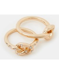 Accessorize - 2-Pack Knot Rings - Lyst