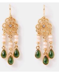 Accessorize - Filigree Beaded Drop Earrings - Lyst