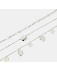 Accessorize - 3-Pack Shell Charm Anklets - Lyst