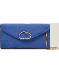 Accessorize - Women's Suedette Box Clutch Bag Blue - Lyst