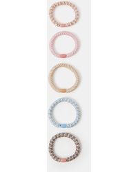 Accessorize - 5-Pack Cord Hair Bands - Lyst