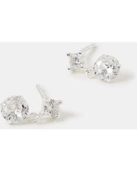 Accessorize - Sterling Stone Drop Stud Earrings - Lyst