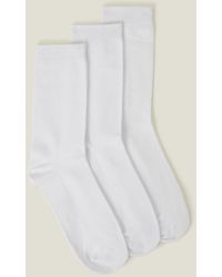 Accessorize - Ankle Cotton 3-Pack Socks - Lyst