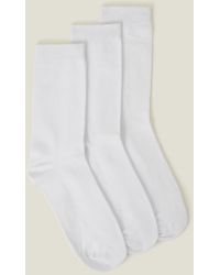 Accessorize - Ankle Cotton 3-Pack Socks - Lyst