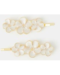 Accessorize - 2-Pack Pearl Flower Hair Slides - Lyst