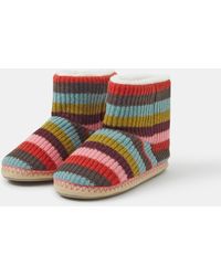 Accessorize - Stripe Slipper Boats - Lyst