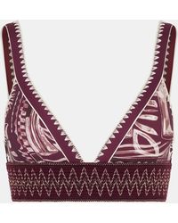 Accessorize - Abstract Print Band Bikini Top - Lyst