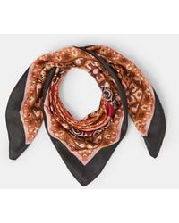 Accessorize - Paisley Print Square Satin Scarf - Lyst