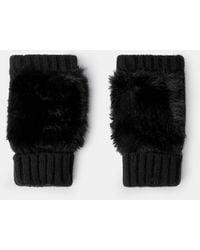 Accessorize - Faux Fur Fingerless Gloves - Lyst