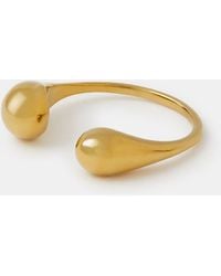 Accessorize - Stainless Steel Open Adjustable Ring - Lyst
