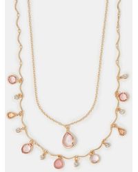 Accessorize - 2-Pack Gemstone Pendant Necklaces - Lyst