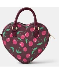 Accessorize - Cherry Print Heart Crossbody Bag - Lyst