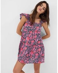 Accessorize - Floral Frill Tiered Mini Dress - Lyst
