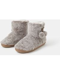 Accessorize - Faux Fur Boot Slippers - Lyst